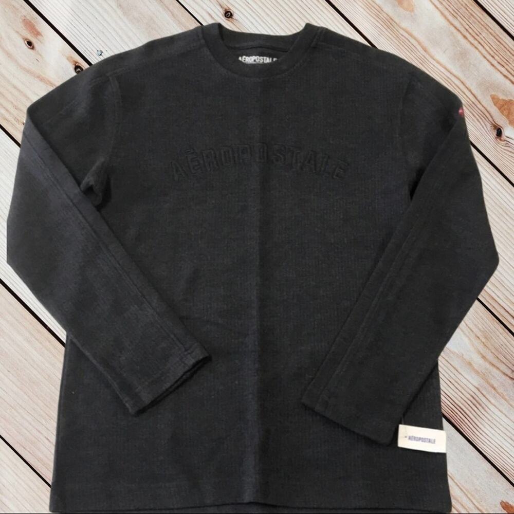 AEROPOSTALE - Small Charcoal Gray Crew Sweatshirt